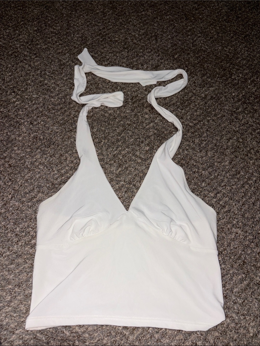 Full Tilt White Halter Tank Top